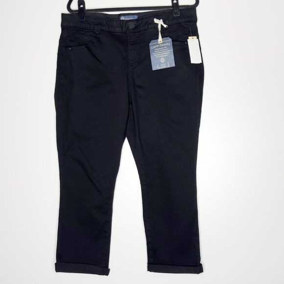 New Democracy Ab Solution Ankle Skimmer Black Jean Women's Plus Size 16W - Picture 1 of 8